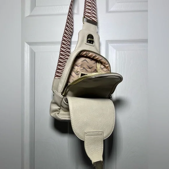 Urban Expressions | Textured Crossbody Sling Bag | Faux Leather | Adjustable - Picture 9 of 13